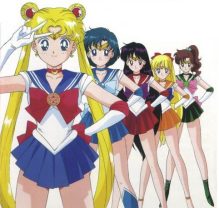Sailor Moon, sailor Mercury, Sailor Mars, Sailor Venus, Sailor Jupiter