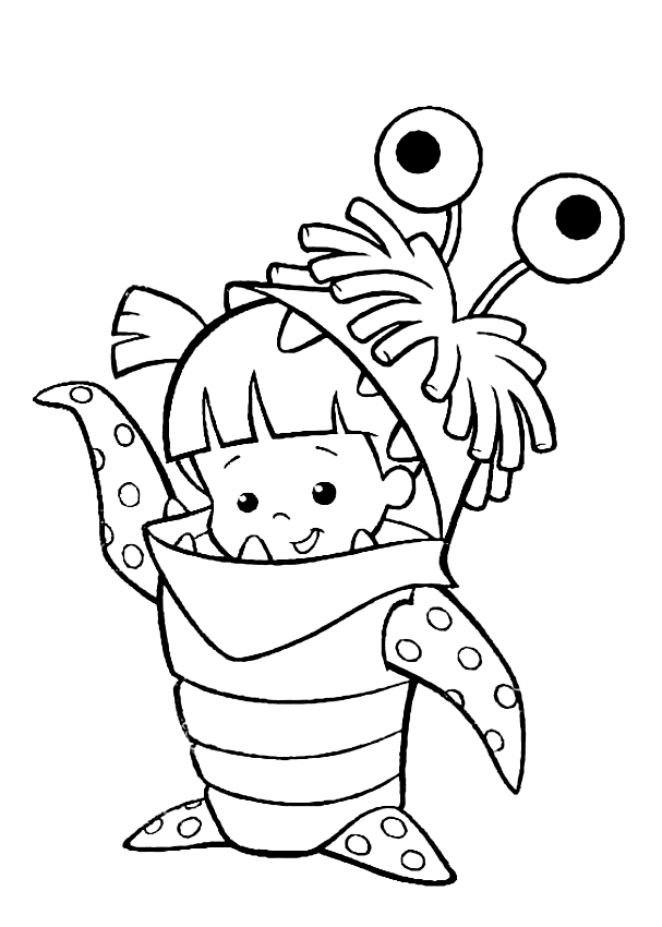 Desenho de Boo di Monsters para impresso e colorir