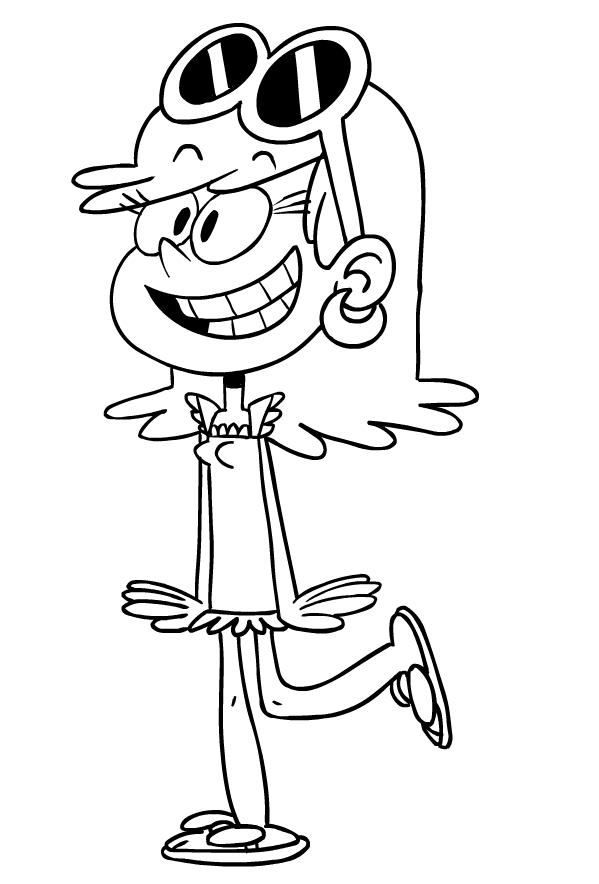 Desenho de Leni Loud di The Loud House para impresso e colorir