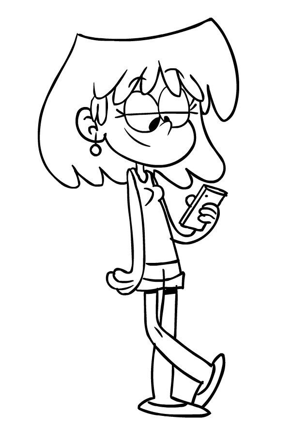 Desenho de Lori Loud di The Loud House para impresso e colorir