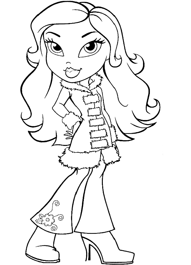 Desenho de as Bratz para impresso e colorir