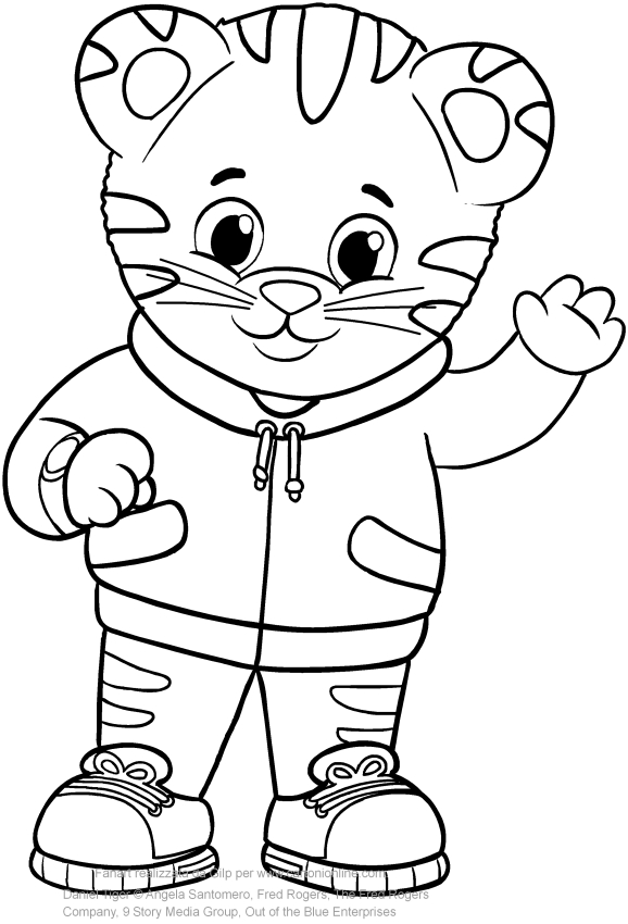 Desenho de Daniel Tiger di Daniel Tiger para impresso e colorir