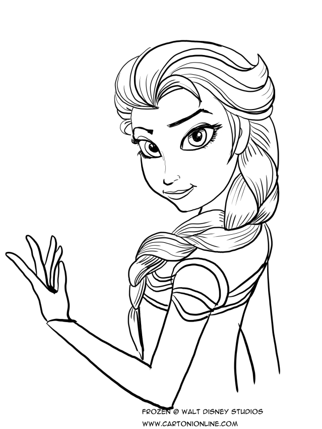 Desenho de Elsa para colorir