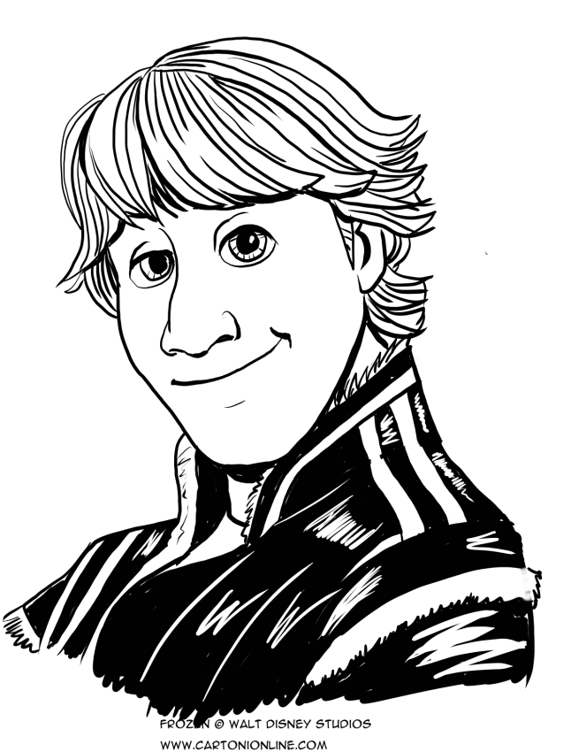 Desenho de Kristoff para colorir