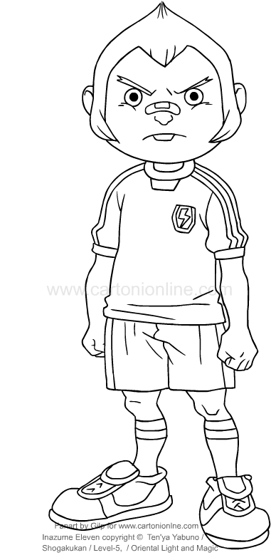 Desenho de Tod Ironside di Inazuma Eleven para impresso e colorir