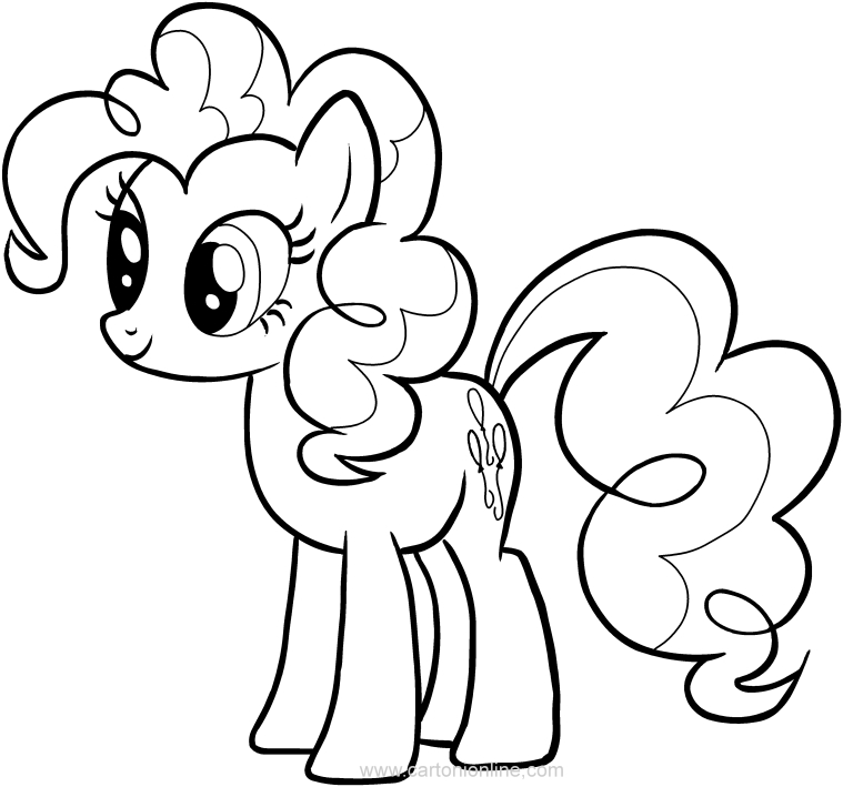 Desenho de Pinkie Pie dos My Little Pony para impresso e colorir