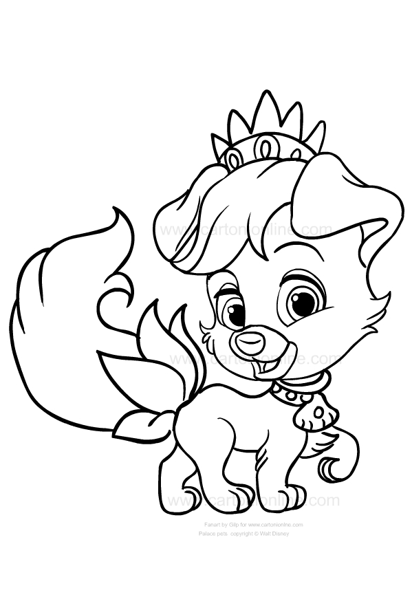 Desenho de Matey the dog of Ariel Palace Pets para impresso e colorir