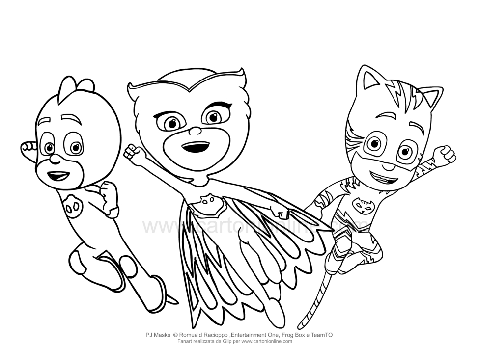 Desenho dos PJ Masks para impresso e colorir (Dibujo 5)