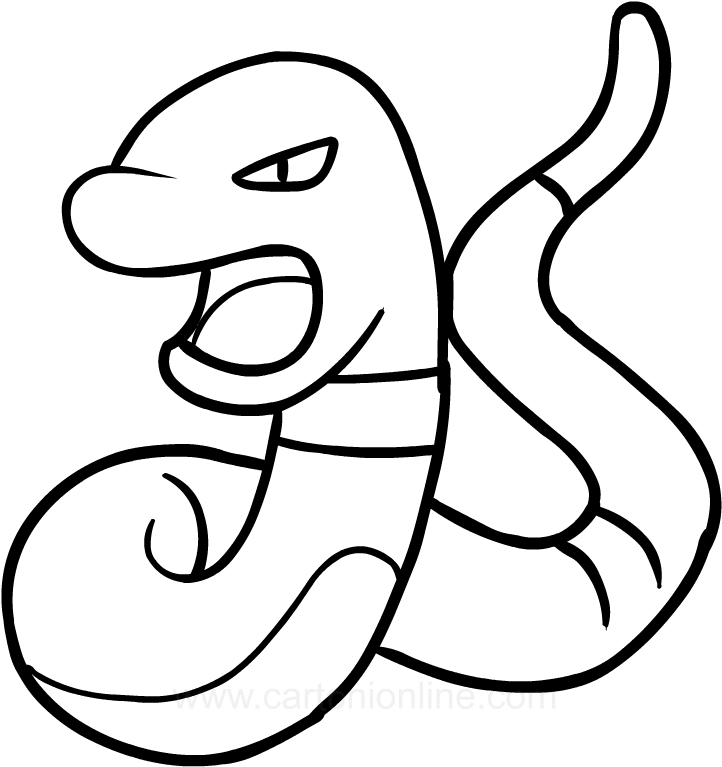 Desenho de Ekans dos Pokemon para impresso e colorir