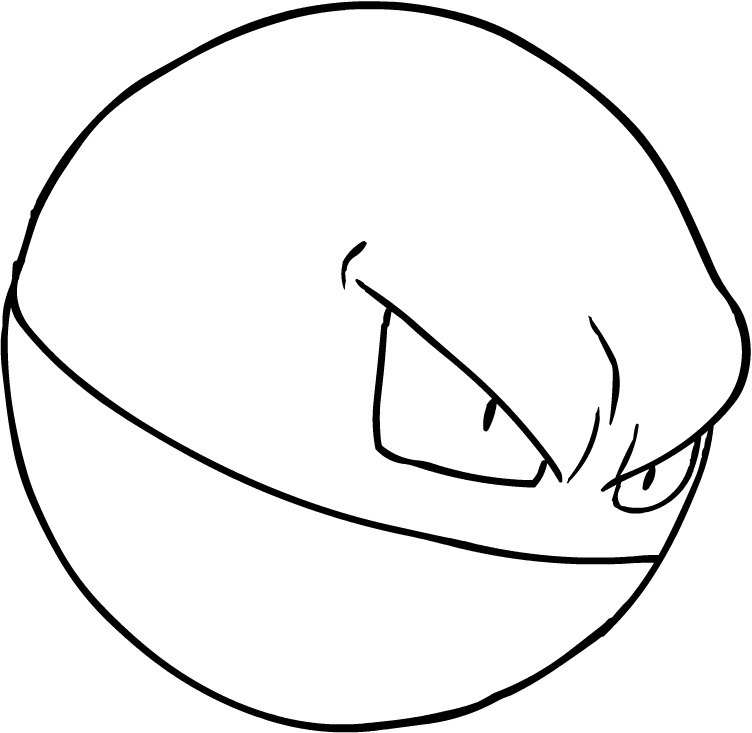 Desenho de Voltorb dos Pokemon para impresso e colorir