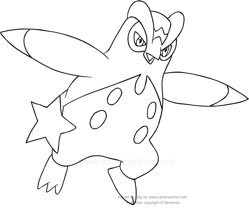 Desenho de Prinplup dos Pokemon para impresso e colorir