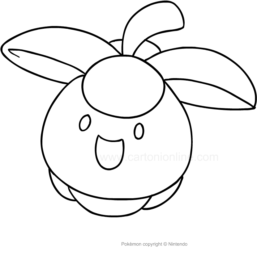 Desenho de Bounsweet dos Pokemon para impresso e colorir