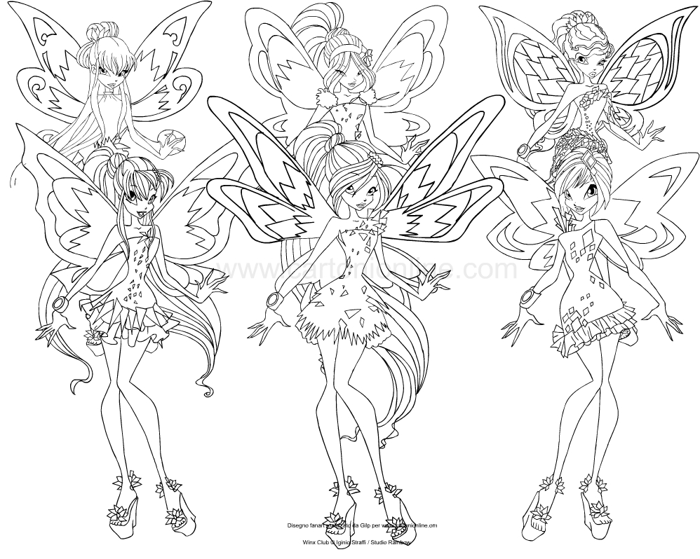 Desenho dos Winx Club Tynix para impresso e colorir