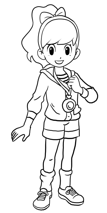 Desenho de Katie Forester de Yo-Kai Watch para impresso e colorir