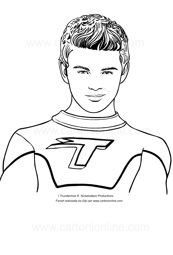 Coloriage de Max Thunderman  imprimer et colorier