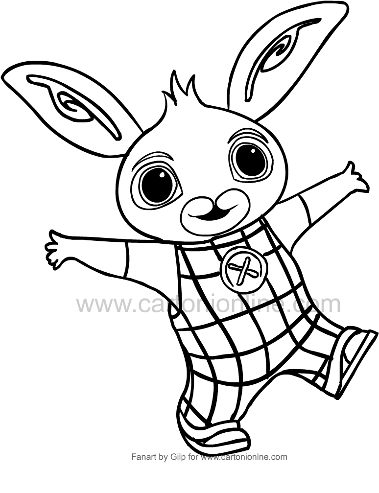 Coloriage de Bing Bunny  imprimer et colorier