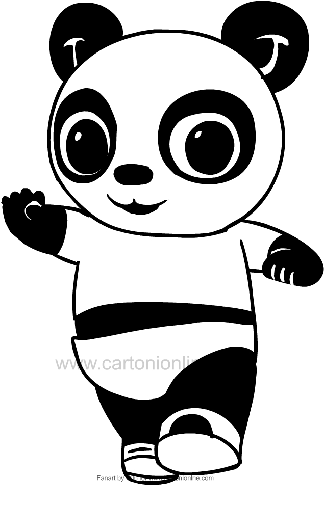 Coloriage de Pando Bing's friend  imprimer et colorier