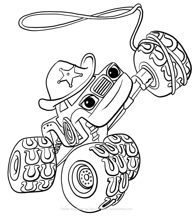 Les coloriages de Starla de Blaze et les Monster Machines  imprimer et colorier