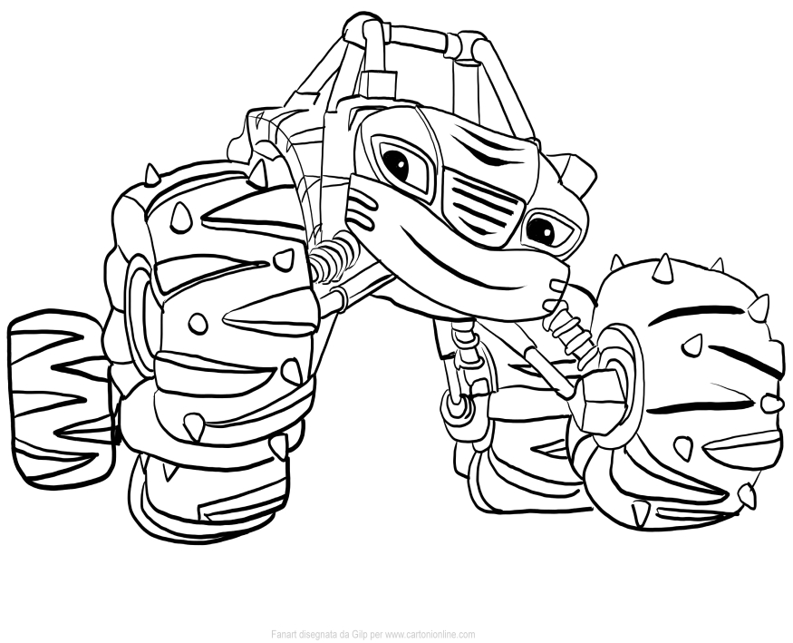 Les coloriages de Stripes de Blaze et les Monster Machines  imprimer et colorier