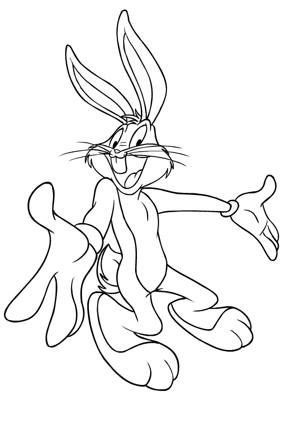 Coloriage de Bugs Bunny  imprimer et colorier