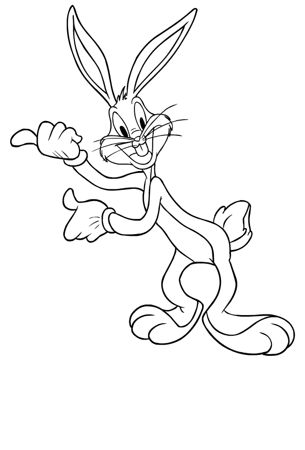 Coloriage de Bugs Bunny  imprimer et colorier