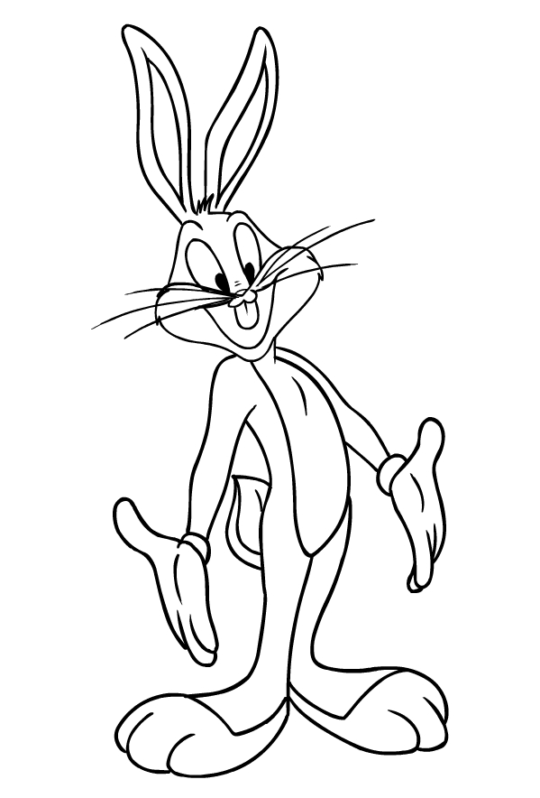 Coloriage de Bugs Bunny  imprimer et colorier