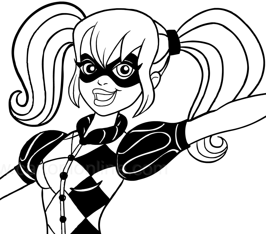 Les coloriages de Cheetah (le visage) (DC Superhero Girls)  imprimer et colorier