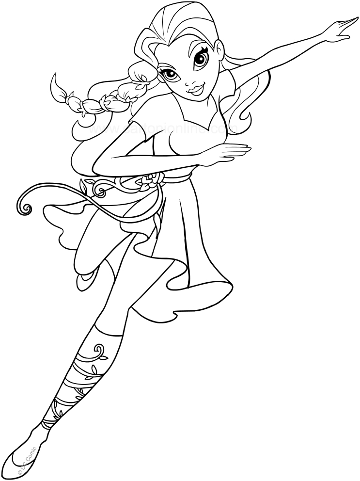 Les coloriages de Poison Ivy (DC Superhero Girls)  imprimer et colorier