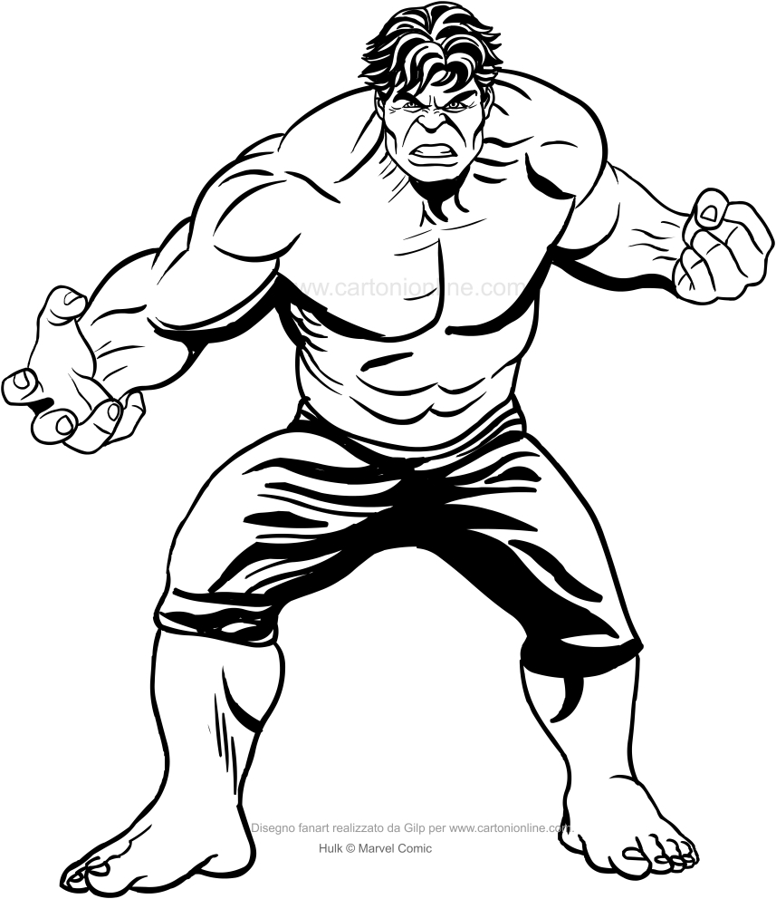 Les coloriages de Hulk (de Le film)  imprimer et colorier