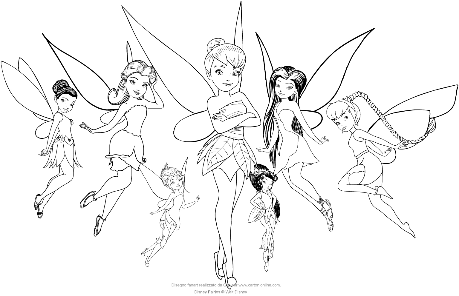 Les coloriages de Clochette et les fes Disney  imprimer et colorier