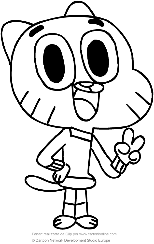 Les coloriages de Gumball Watterson (le monde incroyable de Gumball)  imprimer et colorier