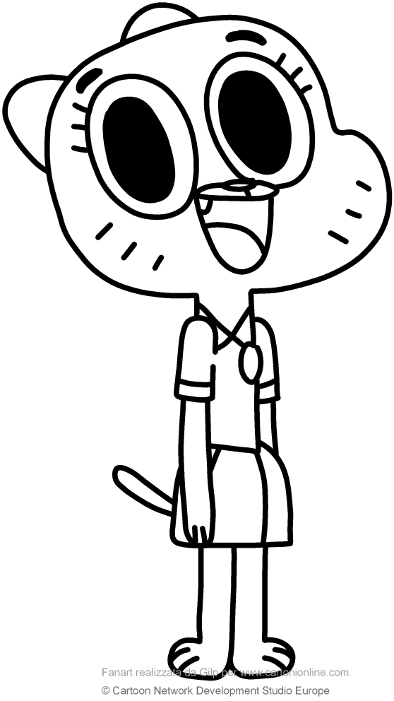 Les coloriages de Nicole Watterson (le monde incroyable de Gumball)  imprimer et colorier