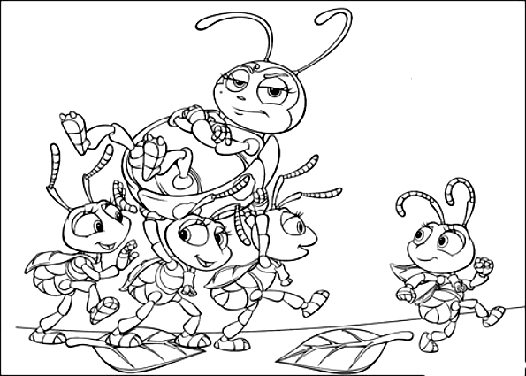 Les coloriages de Coccinelle (les 1001 pattes)  imprimer et colorier