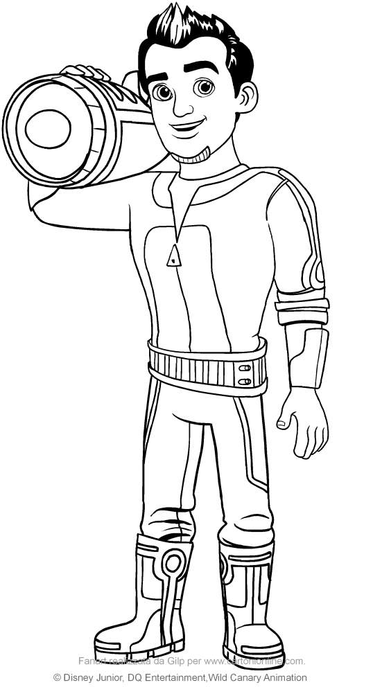 Les coloriages de Leo Callisto (Miles dans l'espace)  imprimer et colorier