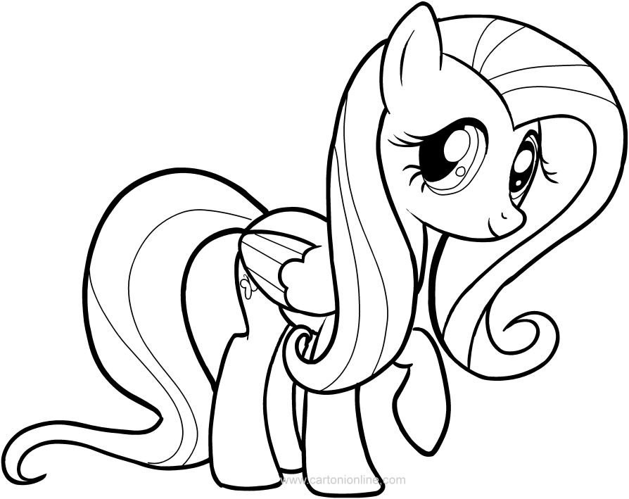 Les coloriages de Fluttershy des Mon Petit Poney  imprimer et colorier