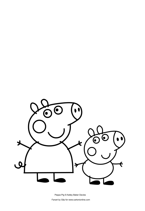 Les coloriages de Peppa et George Pig