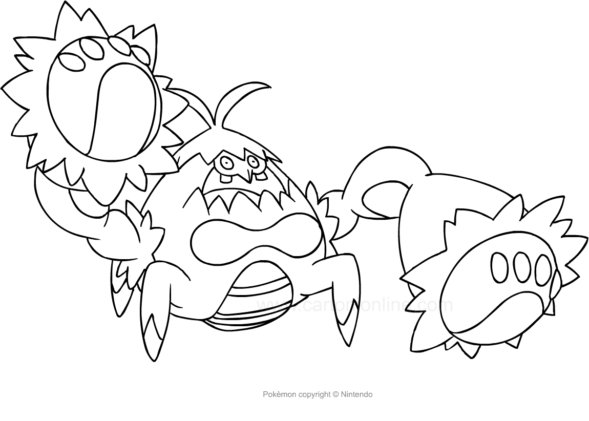 Les coloriages de Crabominable des Pokemon  imprimer et colorier