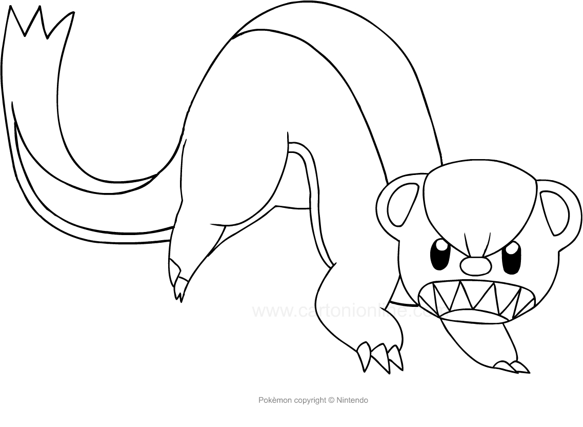 Les coloriages de Yungoos des Pokemon  imprimer et colorier