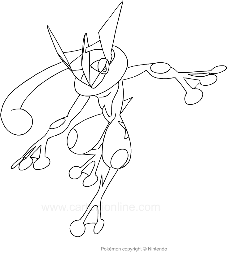 Les coloriages de Greninja des Pokemon  imprimer et colorier