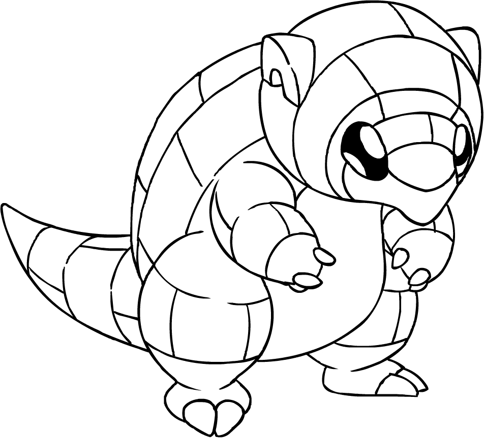 Les coloriages de Alolan Sandshrew des Pokemon Soleil et Lune  imprimer et colorier