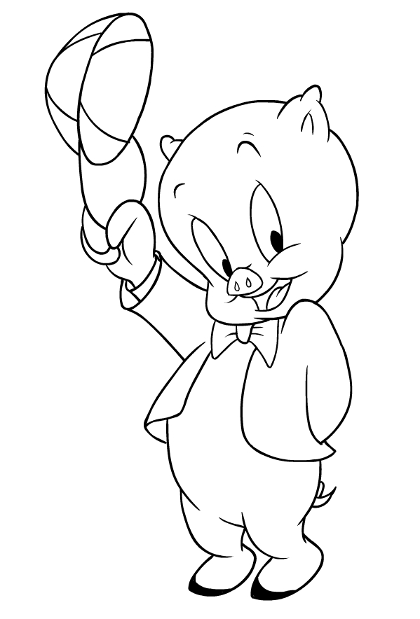 Coloriage de Porky Pig  imprimer et colorier