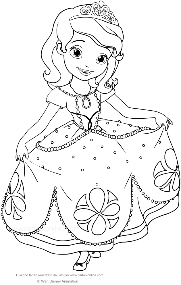 Les coloriages de Princesse Sofia  imprimer et colorier