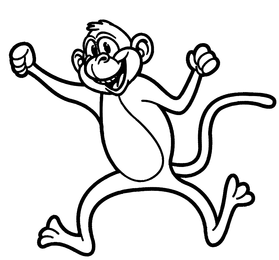 Coloriage de singes  imprimer et colorier