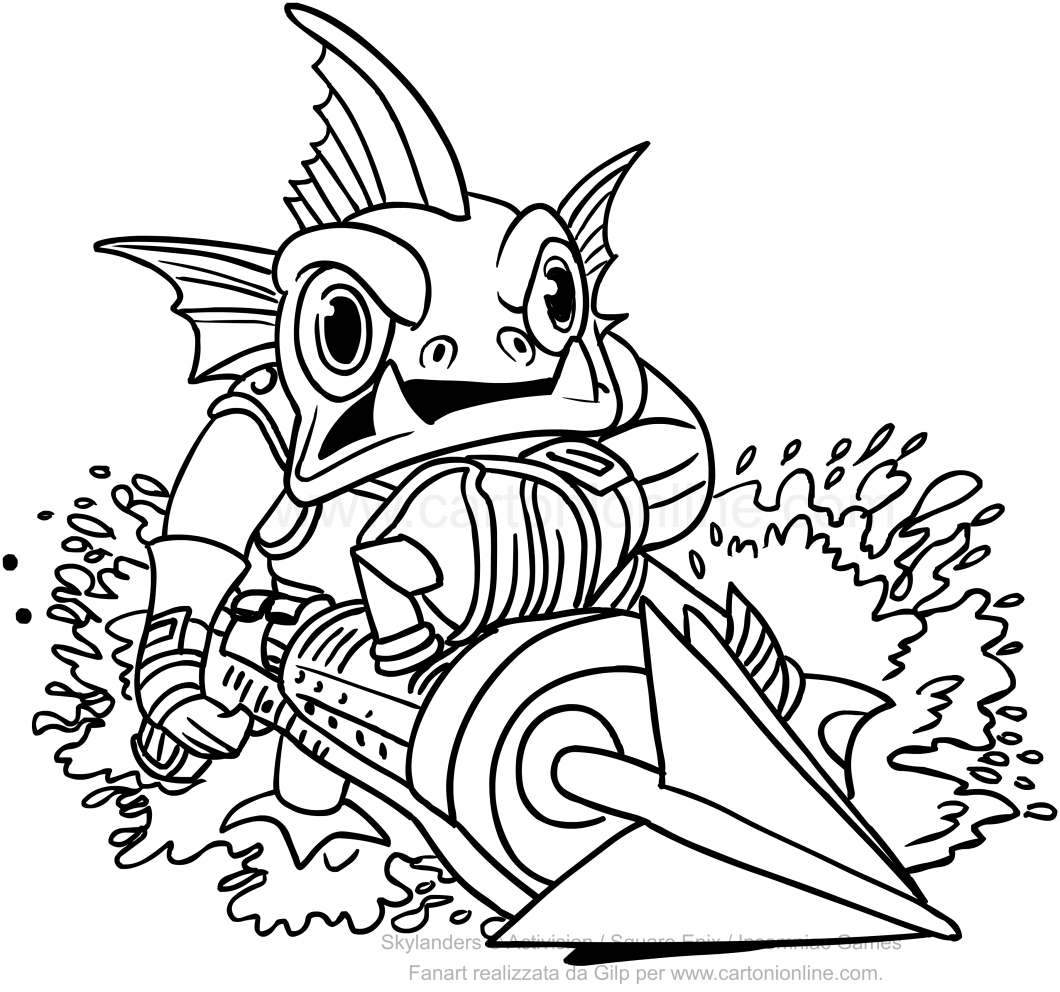 Les coloriages de Skylanders Gill  imprimer et colorier