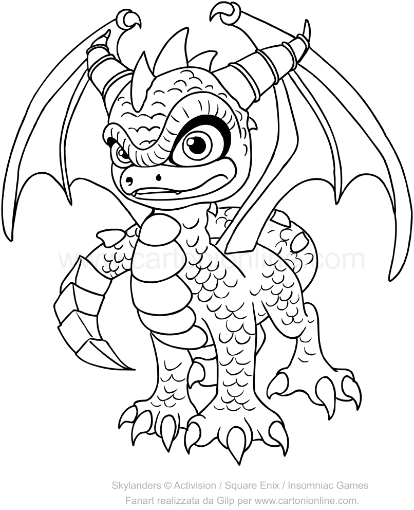 Les coloriages de Skylanders Spyro  imprimer et colorier