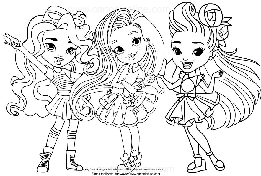 Coloriage de Sunny Day  imprimer et colorier