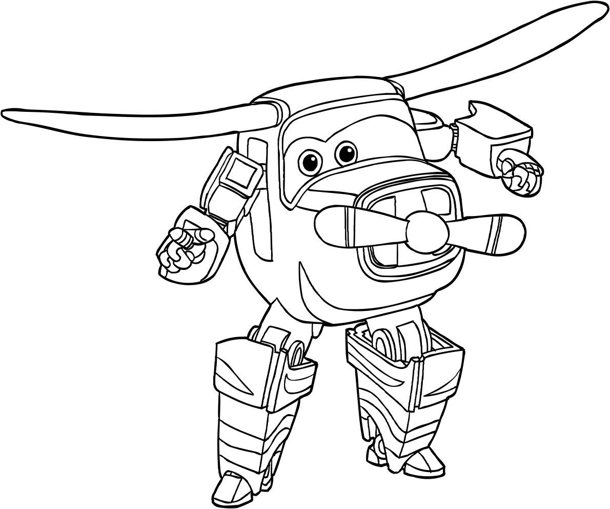 Les coloriages de Bello des Super Wings  imprimer et colorier