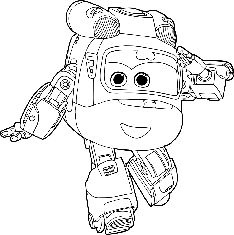 Les coloriages de Dizzy des Super Wings  imprimer et colorier