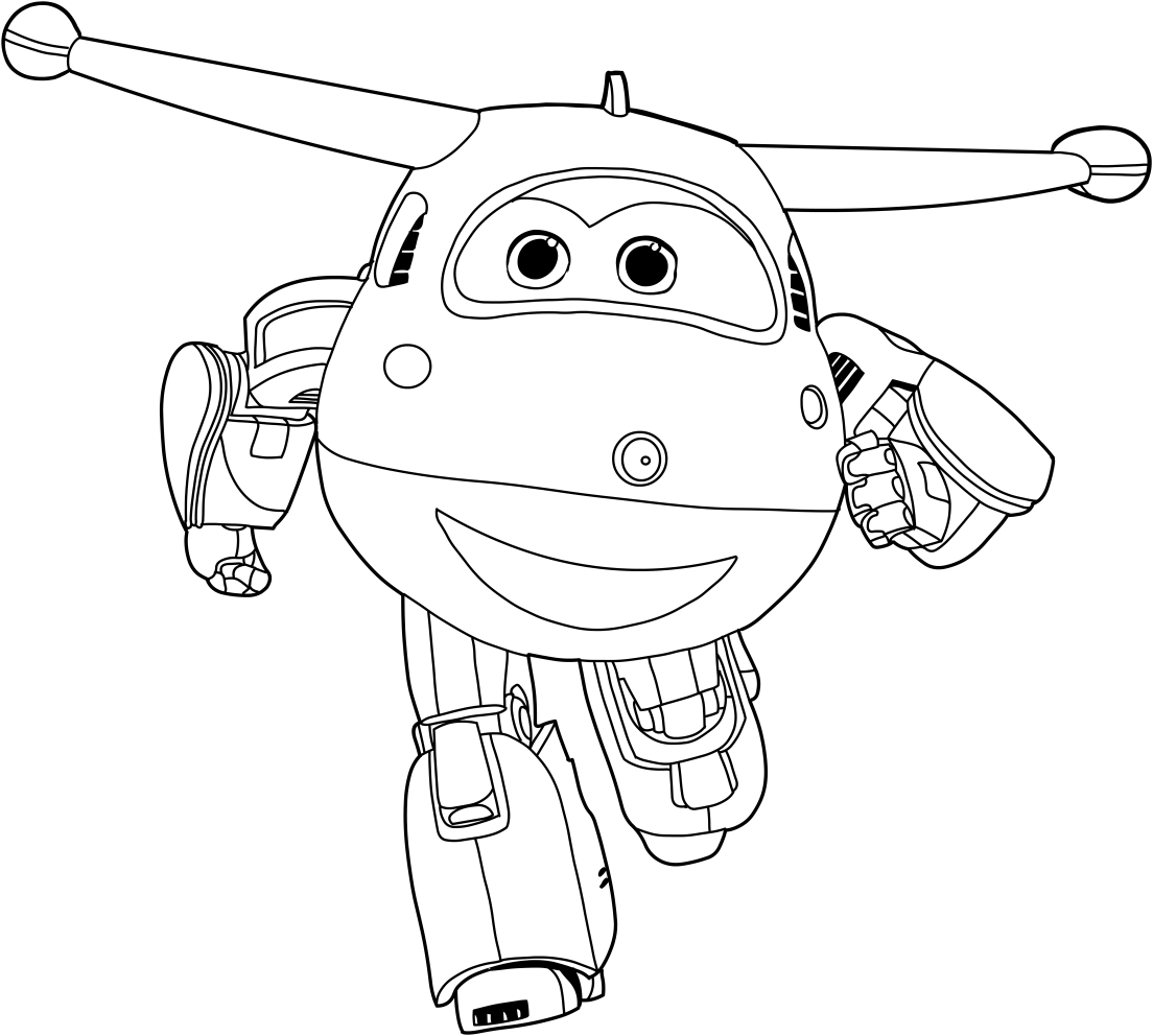 Les coloriages de Jett des Super Wings  imprimer et colorier