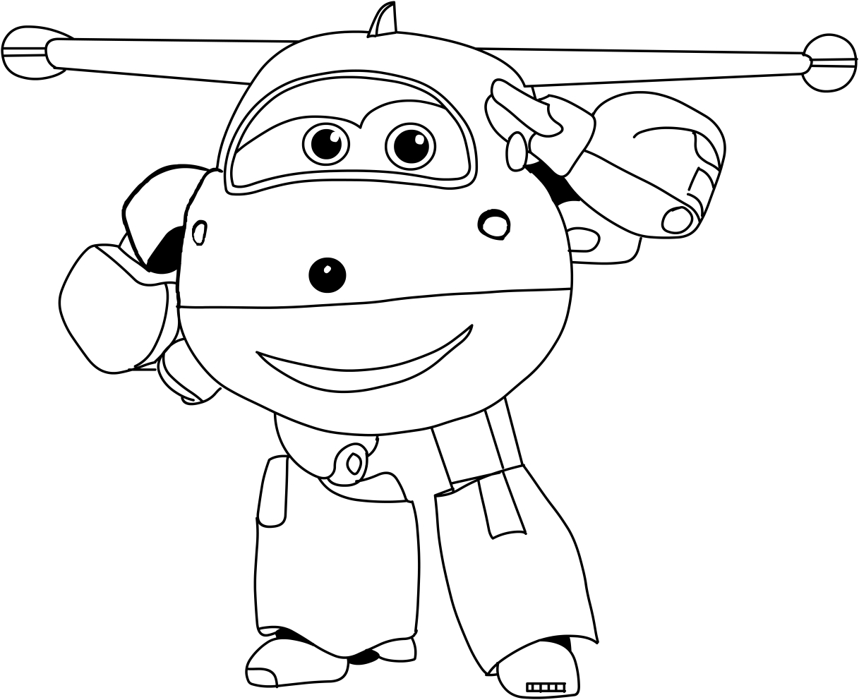 Les coloriages de Jett des Super Wings  imprimer et colorier